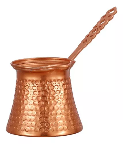 Tetera de cobre, tetera turca de cobre martillado con grabados