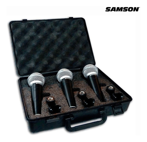 Microfono Samson R21 Pack X 3 Incluye Pipeta Y Estuche