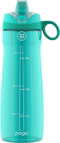 Pogo Bpa-free Tritan Plastic Water Bottle With Soft Straw