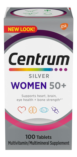 Centrum Silver Mujeres 50+ Multivitaminico Mineral 100 Tab