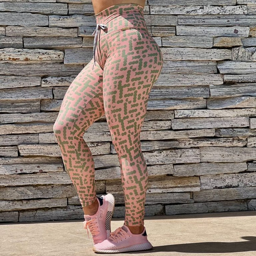 Imagem 4 de 5 de Calça Legging Cintura Alta Com Franzido Empina Bumbum 428