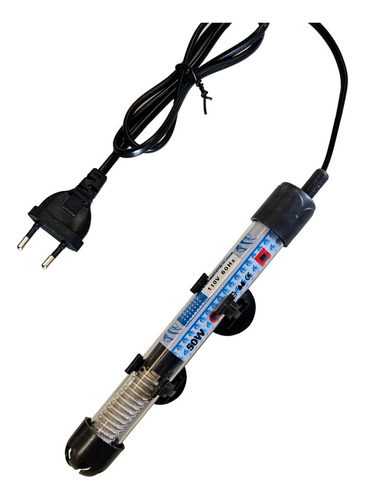 Aquecedor C/ Termostato Para Aquario Eloo Pet 50w Rs-50w