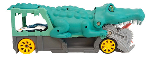 Juego Vehículo Depredador De Autos Velocidad Sin Limites Color Verde Agua Personaje Cocodrilo