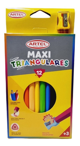 Lapices De Madera Artel Maxi Triangulares