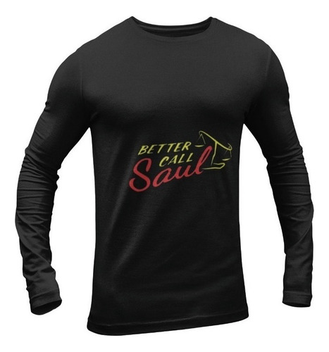 Polera Manga Larga Better Call Saul Logo Algodon Estampado