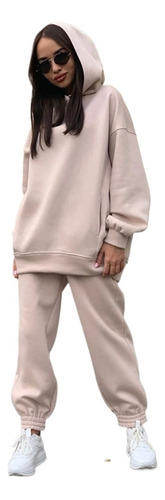 Conjunto De Sudadera De Manga Larga Con Capucha Y Pantalón C
