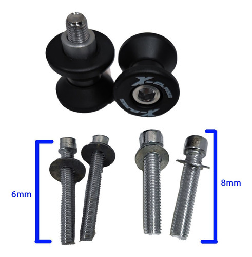 Imagen 4 de 6 de Spools Para Moto Vasculante Caballete 6 8 Y 10mm Ktm Duke