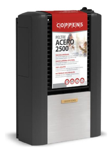 Calefactor Coppens Peltre Acero 2500 Kcal/h Tb Mg Salida Izq