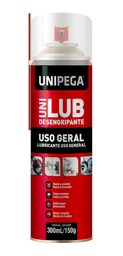 Oleo Desengripante / Lubrificante Spray 300ml Unilub Unipega