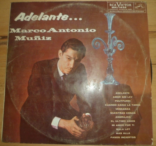Disco Vinil Long Play Marco Antonio Muñiz Adelante 1963