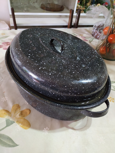 Imagen 9 de 10 de Pavera De Peltre. Nueva! Para Pernil, Pollo O Asado. Sin Uso