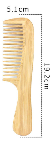 3 Peine De Bambú Para Cabello Suave Y Brillante