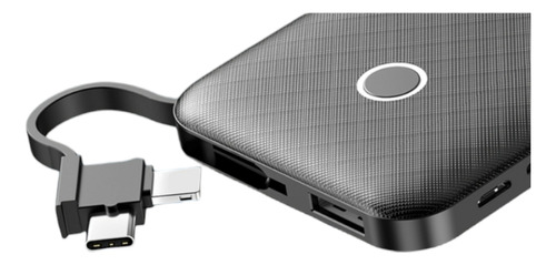 Cargador Portátil 10000mah Cable Integrado iPhone Y Android 