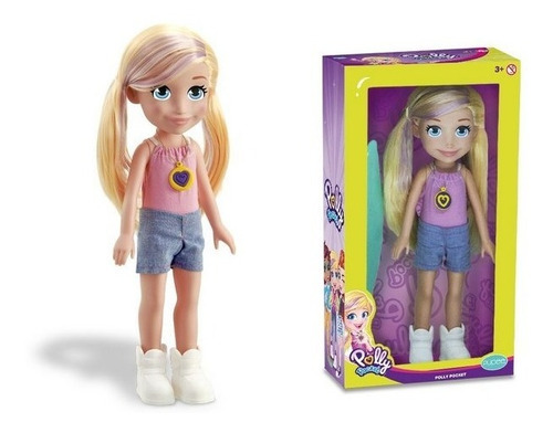 Boneca Polly Pocket 36cm Férias Praia Acessórios Mattel