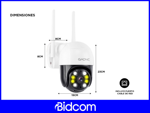 Cámara De Seguridad Gadnic Detección De Movimiento Exterior