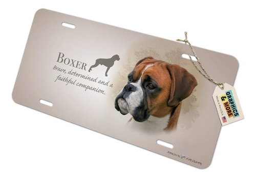 Placa Metal Diseño Perro Boxer