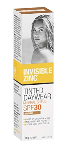 Invisible Zinc Tinted Daywear (medium) Spf 30 Uva-uvb 50g