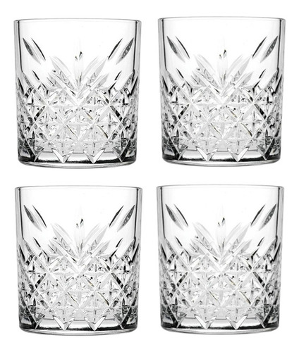 Set X 4 Vasos Whisky Tragos Vidrio Timeless Pasabahce