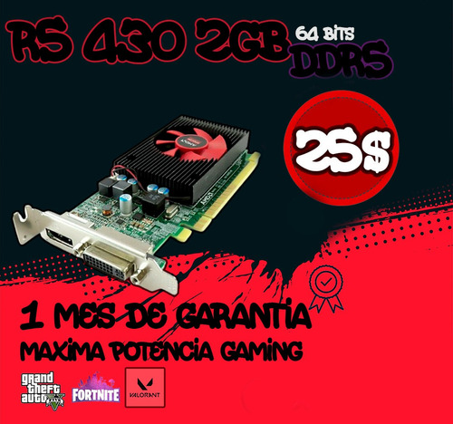 Tarjeta De Video Amd R5 430 2gb Ddr5 (Reacondicionado)