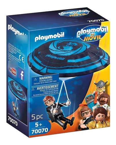 Set Playmobil Agente Rex En Paracaídas Juguete P/ Niños Febo