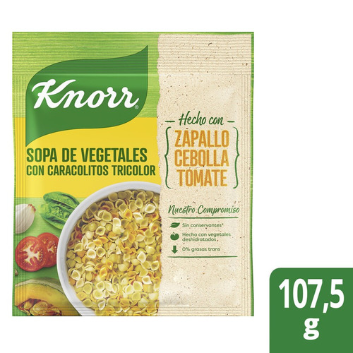 Sopa De Vegetales Knorr Con Caracolitos 107.5 G