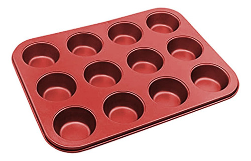 Forma Para Cupcakes Color Com 12 Cavidades Circulares