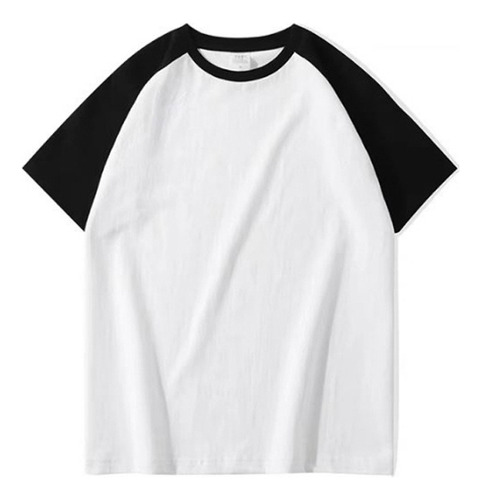 Camiseta De Algodón Con Mangas Raglán En Bloques De Color, C