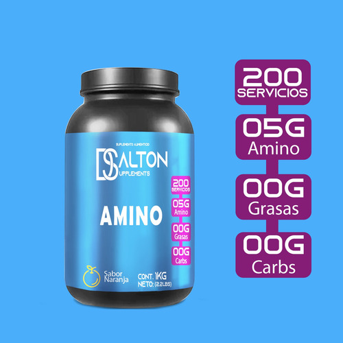 Aminoácidos En Polvo Dalton 1kg Varios Sabores 200 Servicios Naranja
