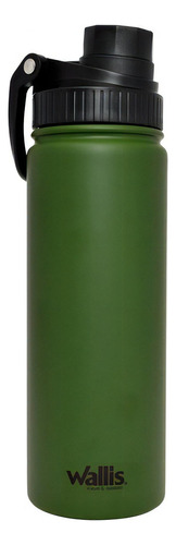 Cilindro deportivo Wallis, B2890476, con agarradera, acero inoxidable, 620ml, verde