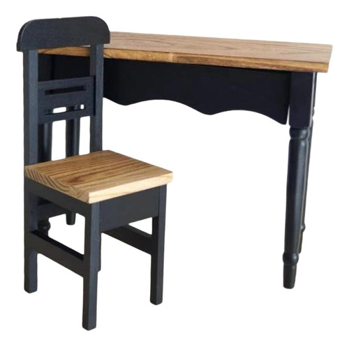 2 Piezas De Mesa Y Silla Para Casa De Muñecas, Muebles Para