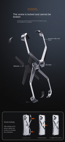 Adequado Para iPhone Series Estrutura De Metal E Capa Sem