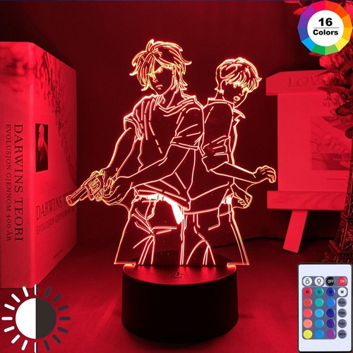 Banana Fish Luz De Noche Led Anime Para Dormitorio Decoració