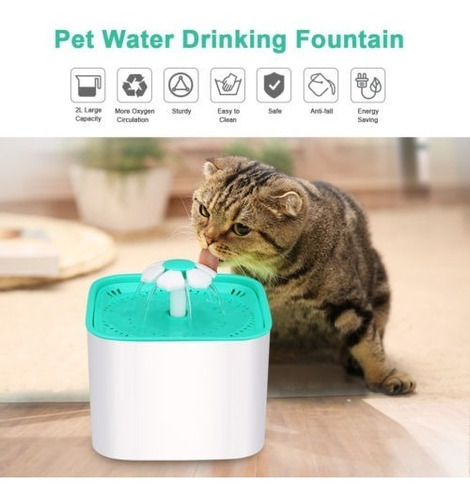 2l Gato Perro Agua Dispensador Automático Bebedero Mascotas 