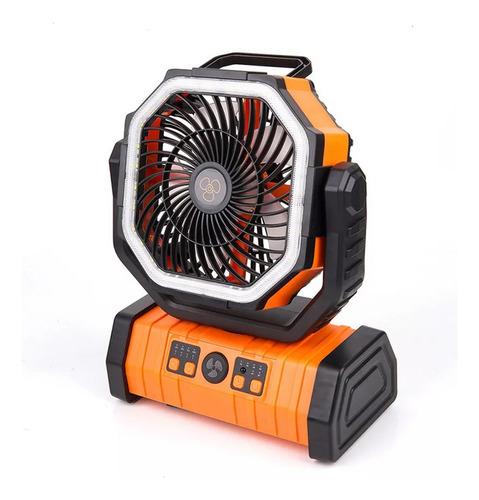 Ventilador De Camping Recargable De 20000 Mah Con Luz Led,
