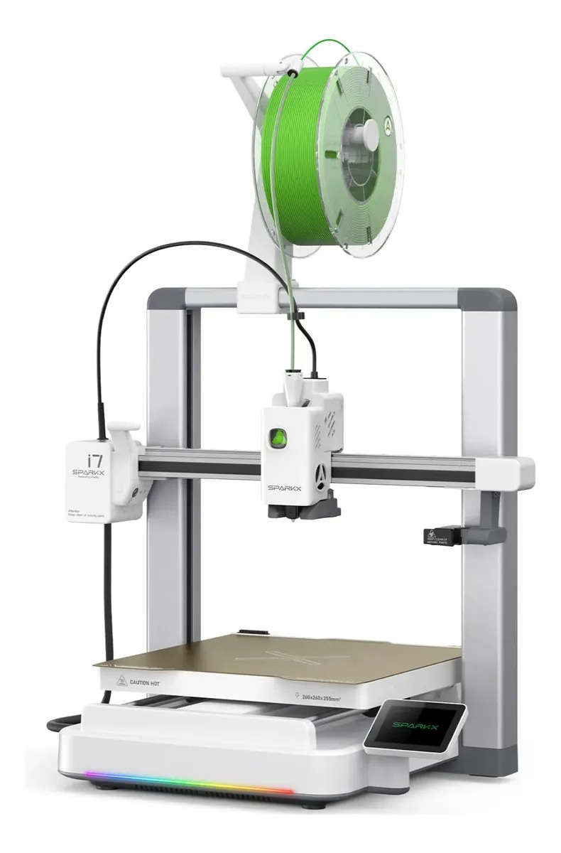 Impressora 3D multicolorida de alta velocidade Creality Sparkx I7 Branco 1.75 mm