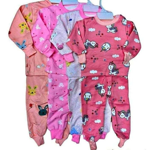 Pack 3 Pijama De Niñas Con Polar 