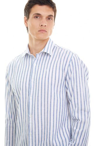 Camisa Rayada Para Hombre De Manga Larga Ibiza Airborn