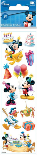 Mickey Mouse Birthda Y Adelgaza Calcomanías Dimensiona...