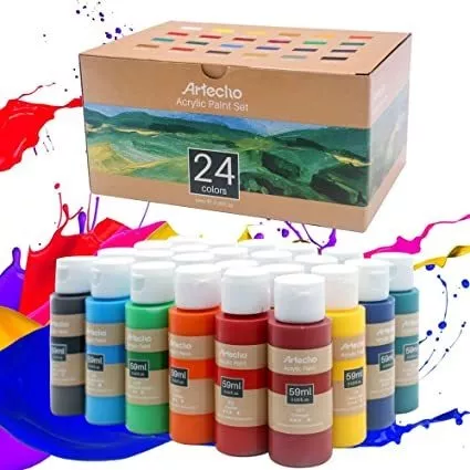 24 Pinturas Acrílicas Con Envíos Gratis !!!.Oferta.