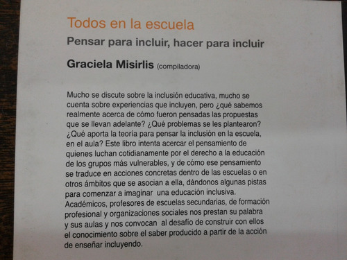 Imagen 2 de 4 de Todos En La Escuela * Pensar Para Incluir *graciela Misirlis