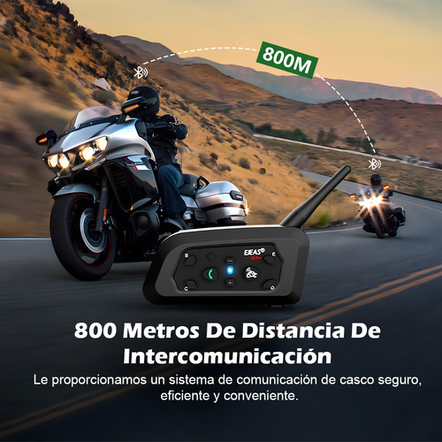 A Intercomunicador De Auriculares Para Motocicleta Ejeas