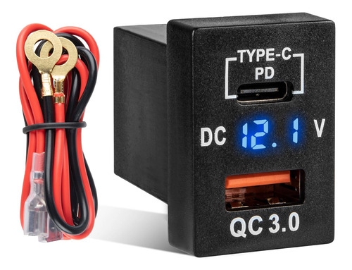 Anina Para Toyota Dual Usb C Port Pd Carga Rapida 3.0 Cargad