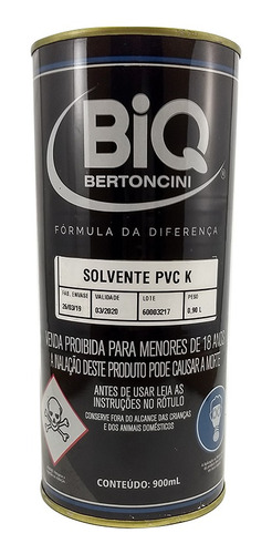 Solvente Para Colas  De Pvc  Bertoncine Pvc K 900ml