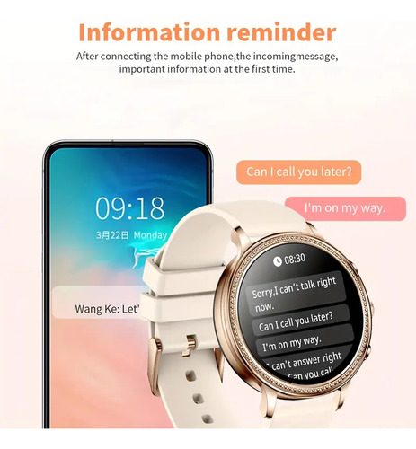 Reloj Inteligente Refinado Para Mujer Smartwatch