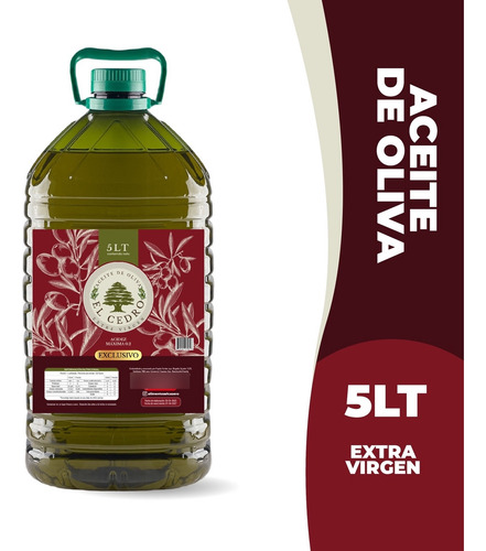 Aceite De Oliva Exportacion El Cedro 5l Bidón 0,2acidez Max