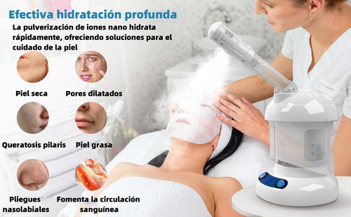 El atomizador Kingsteam incluye un sistema de ozono independiente y una boquilla equipada con una pastilla perfumable para agregar fragancias personalizadas blanco