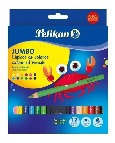 Color Jumbo Triangular X12 Pelikan