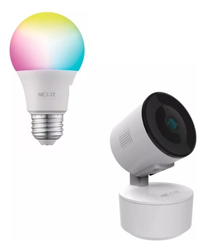 Camara Seguridad Wifi Nexxt Nhcp710 V2 + Luz Smart Domotica Blanco
