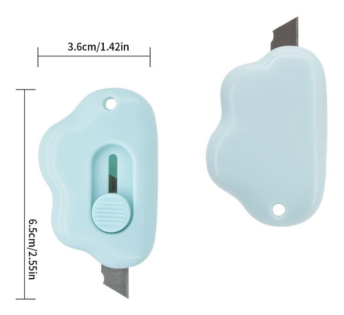 Imagen 2 de 10 de Mini Corta Cartón Cuchillo Cartonero Portátil Forma De Nube