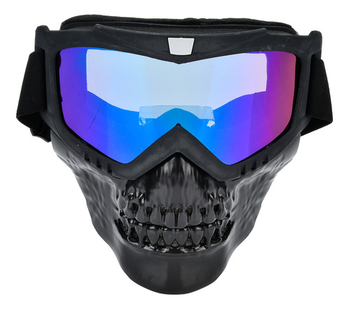 Máscara Facial Color Helmet Goggles Outdoor Skull Para Moto